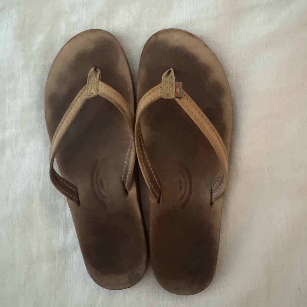 Rainbow Brown Flip Flops